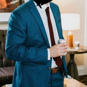 Men’s Navy Blue Custom Suit